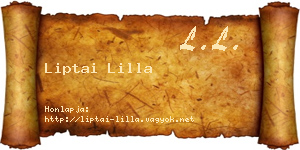 Liptai Lilla névjegykártya